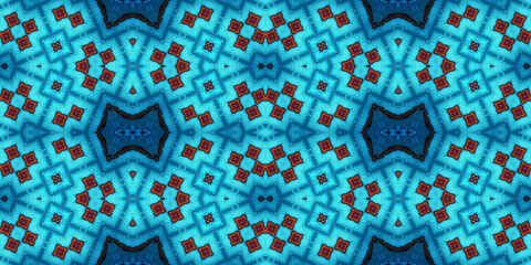 Seamless kaleidoscope pattern. The texture of the woven pattern. Endless pattern