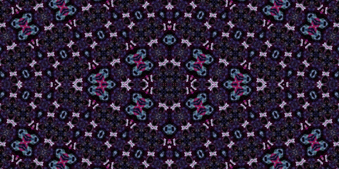 Seamless kaleidoscope pattern. The texture of the woven pattern. Endless pattern