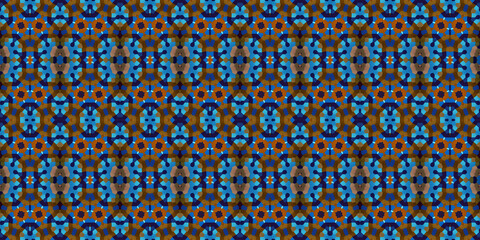 Seamless kaleidoscope pattern. The texture of the woven pattern. Endless pattern