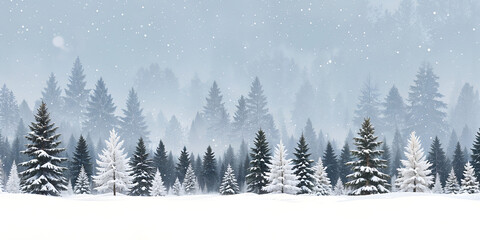Obraz premium winter landscape with trees vector