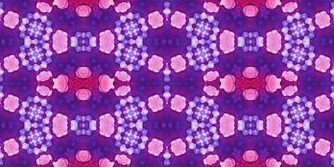 Seamless kaleidoscope pattern. The texture of the woven pattern. Endless pattern