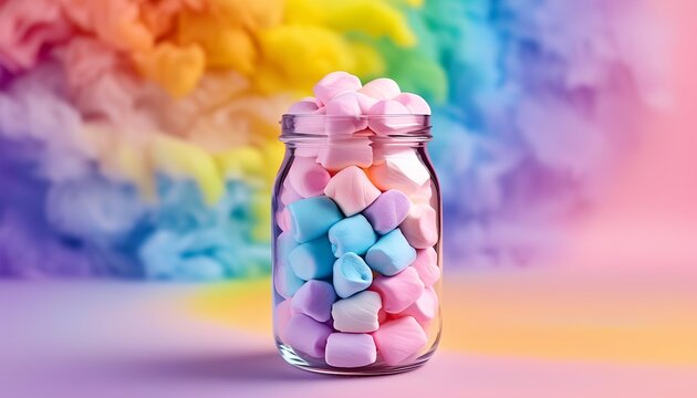 Discover the joy of colorful marshmallows in a jar a sweet delight for your senses