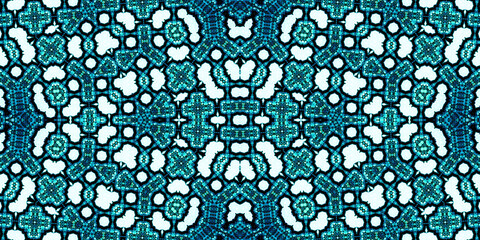 Seamless kaleidoscope pattern. The texture of the woven pattern. Endless pattern