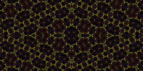 Seamless kaleidoscope pattern. The texture of the woven pattern. Endless pattern