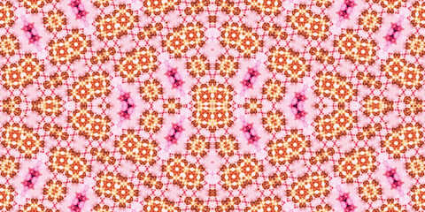 Seamless kaleidoscope pattern. The texture of the woven pattern. Endless pattern