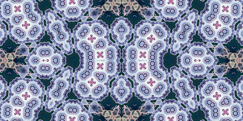 Seamless kaleidoscope pattern. The texture of the woven pattern. Endless pattern