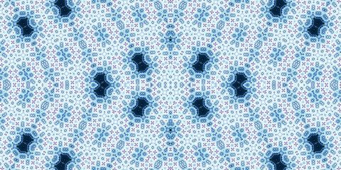 Seamless kaleidoscope pattern. The texture of the woven pattern. Endless pattern