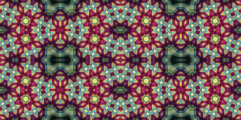 Seamless kaleidoscope pattern. The texture of the woven pattern. Endless pattern