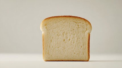 A Single Slice of White Bread with Toasted Edges