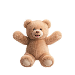 A cheerful teddy bear with a bright smile, inviting hugs and warm memories, perfect for comforting children or adding charm to any room, enhancing joy and nostalgia.