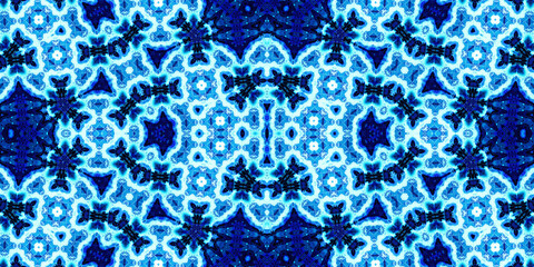 Seamless kaleidoscope pattern. The texture of the woven pattern. Endless pattern