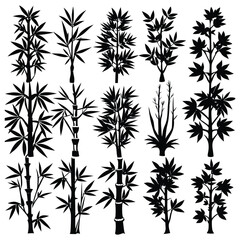 silhouette bamboo set