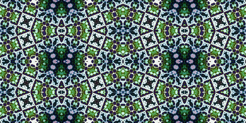 Seamless kaleidoscope pattern. The texture of the woven pattern. Endless pattern