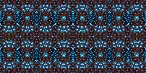 Seamless kaleidoscope pattern. The texture of the woven pattern. Endless pattern