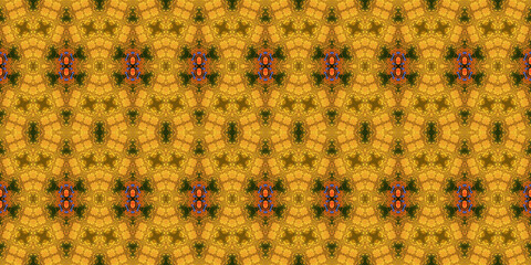 Seamless kaleidoscope pattern. The texture of the woven pattern. Endless pattern