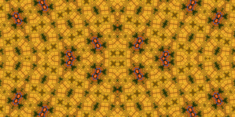 Seamless kaleidoscope pattern. The texture of the woven pattern. Endless pattern
