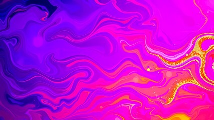 Obraz premium Abstract Liquid Swirls with Golden Flecks of Shimmer