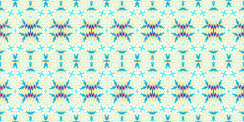 Seamless kaleidoscope pattern. The texture of the woven pattern. Endless pattern