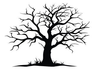 Fototapeta premium silhouette dead tree isolated