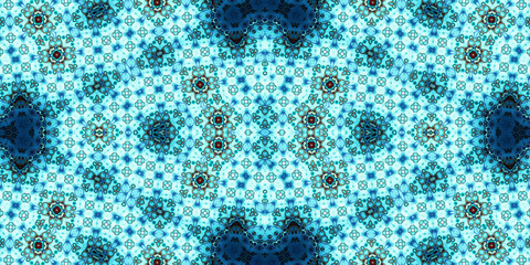 Seamless kaleidoscope pattern. The texture of the woven pattern. Endless pattern