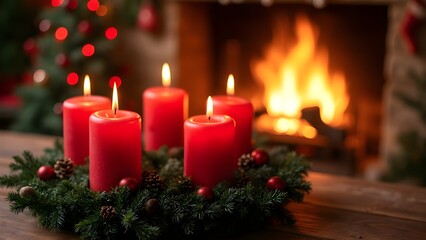 Feste di Natale, corona dell' avvento	per celebrazioni natalizie e decorazione delle feste