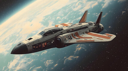 Spaceship Illustration - Futuristic Design