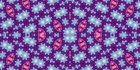 Seamless kaleidoscope pattern. The texture of the woven pattern. Endless pattern