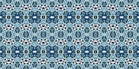 Seamless kaleidoscope pattern. The texture of the woven pattern. Endless pattern