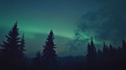 Fototapeta premium Northern Lights timelapse capturing the movement of the Aurora Borealis over hours of the night