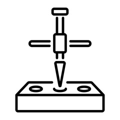 Linear icon of a taper reamer tool