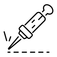 Linear icon of a marking awl