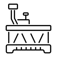 Linear icon of a hole machine