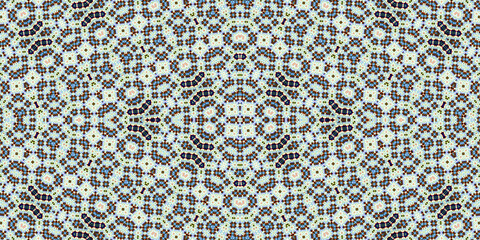 Seamless kaleidoscope pattern. The texture of the woven pattern. Endless pattern