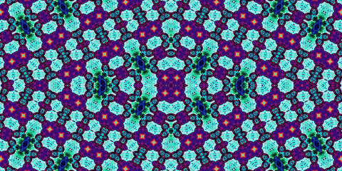 Seamless kaleidoscope pattern. The texture of the woven pattern. Endless pattern