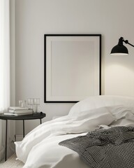 Minimalist Bedroom Interior.