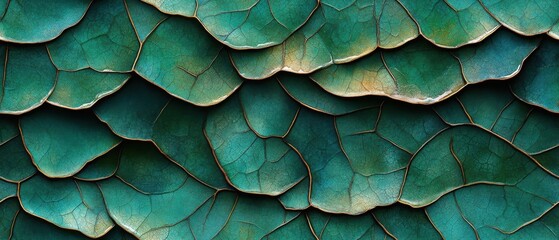 Fototapeta premium Intricate Green Leaf Vein Pattern, vibrant hues, detailed textures, showcasing nature's design in stunning clarity and depth