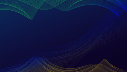 Blue abstract modern background with smooth curve lines Reflective for template,card or banner.blank space for text.