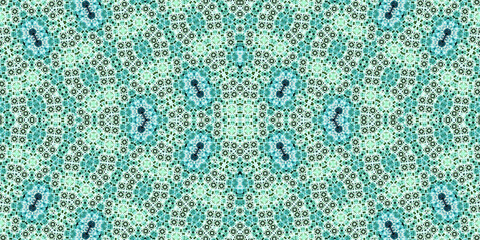 Seamless kaleidoscope pattern. The texture of the woven pattern. Endless pattern