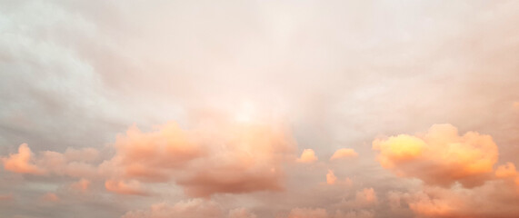 Cloudy sky during sunrise, nature background. Sky with cloud