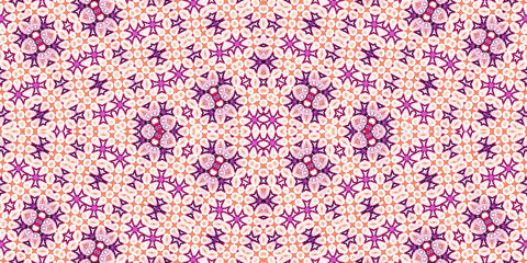 Seamless kaleidoscope pattern. The texture of the woven pattern. Endless pattern