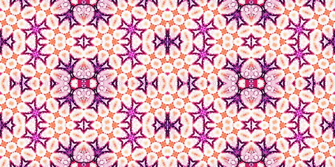 Seamless kaleidoscope pattern. The texture of the woven pattern. Endless pattern