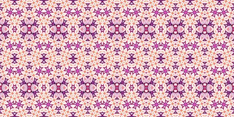 Seamless kaleidoscope pattern. The texture of the woven pattern. Endless pattern
