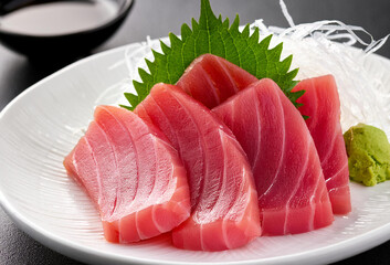 新鮮なまぐろの刺身