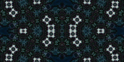Seamless kaleidoscope pattern. The texture of the woven pattern. Endless pattern