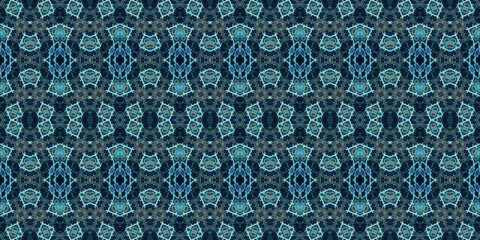 Seamless kaleidoscope pattern. The texture of the woven pattern. Endless pattern