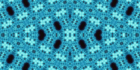 Seamless kaleidoscope pattern. The texture of the woven pattern. Endless pattern