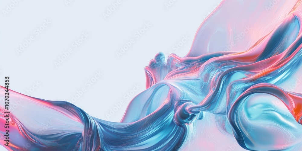 Poster abstract liquid slime lines with empty space for text