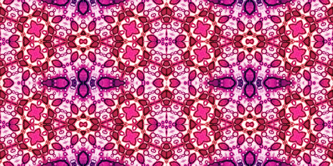 Seamless kaleidoscope pattern. The texture of the woven pattern. Endless pattern