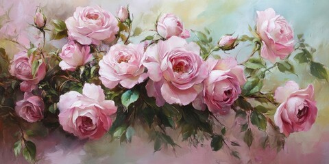 Soft pink roses.
