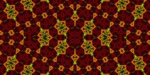 Seamless kaleidoscope pattern. The texture of the woven pattern. Endless pattern